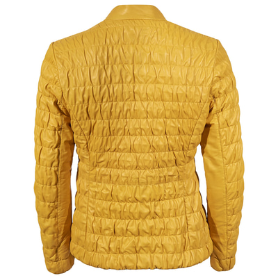 Sarı Fernanda Kadın Deri Mont