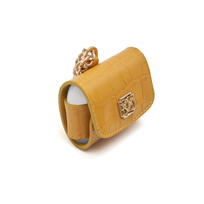 Sarı Zincir Detaylı Deri Airpods Pro Kılıfı