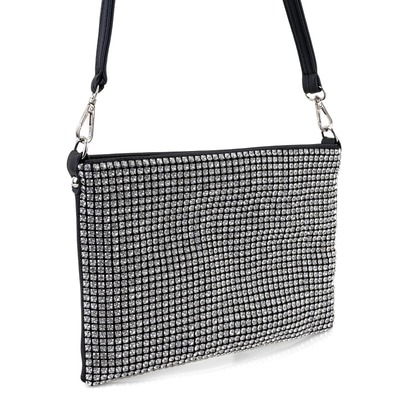 Sariah Gri Kadın Parlak Taşlı Gece Çantası