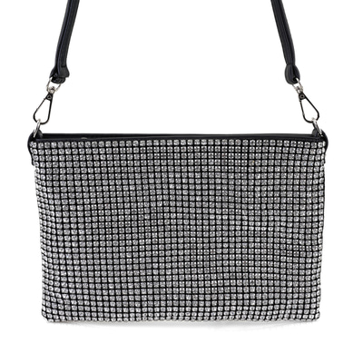 Sariah Gri Kadın Parlak Taşlı Gece Çantası