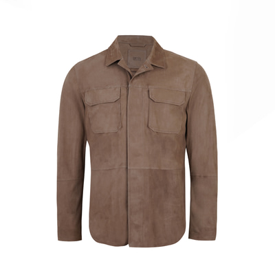 Saverio Kahve Erkek Süet Deri Gömlek