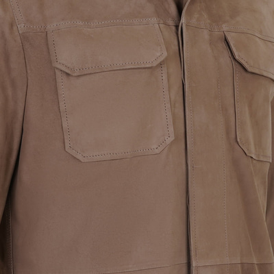 Saverio Kahve Erkek Süet Deri Gömlek