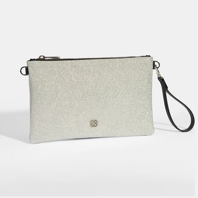 Selira Açık Gri Simli Kadın Portföy Çanta