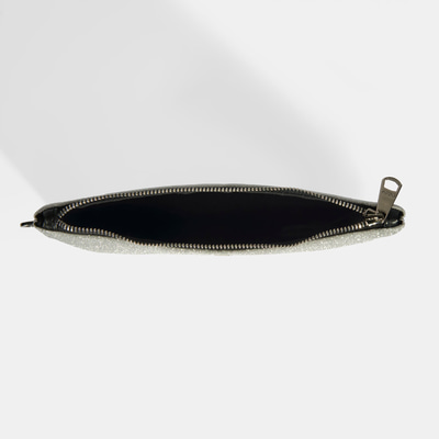 Selira Açık Gri Simli Kadın Portföy Çanta