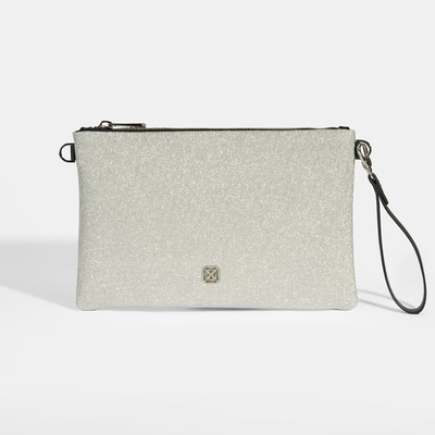 Selira Açık Gri Simli Kadın Portföy Çanta