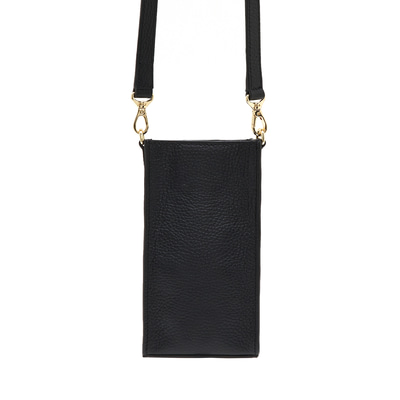 Senni Siyah Kadın Deri Telefon Çantası 