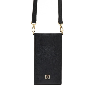 Senni Siyah Kadın Deri Telefon Çantası 