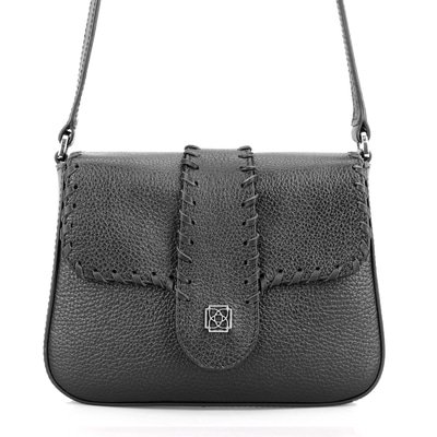 Serenity Siyah Kadın Deri Postacı Çantası