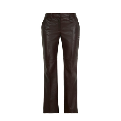 Setron Kahve Kadın Deri Pantolon