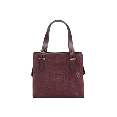 Seven Small Bordo Kadın Yılan Derisi Omuz Çantası