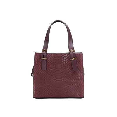 Seven Small Bordo Kadın Yılan Derisi Omuz Çantası