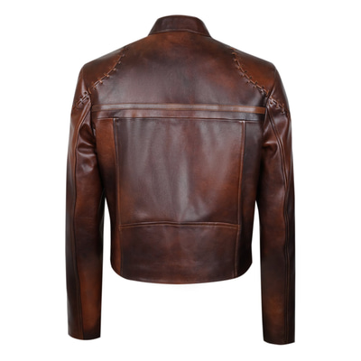 Sheilah Kahve Kadın Vintage Deri Ceket