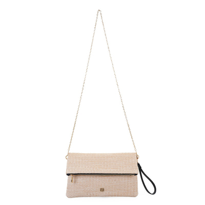 Shirley Bej Kadın Hasır Portföy Çanta