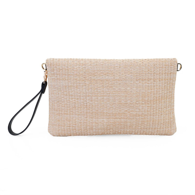 Shirley Bej Kadın Hasır Portföy Çanta