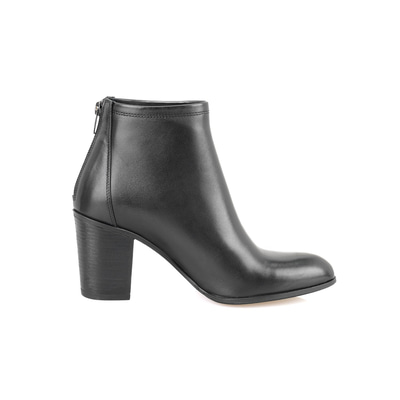 Siena Siyah Kadın Fermuarlı Deri Klasik Bot