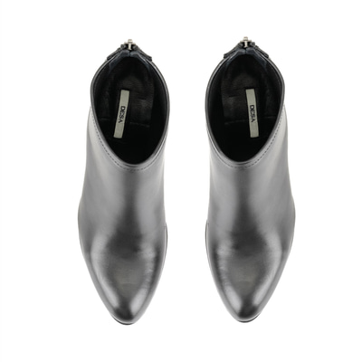 Siena Siyah Kadın Fermuarlı Deri Klasik Bot