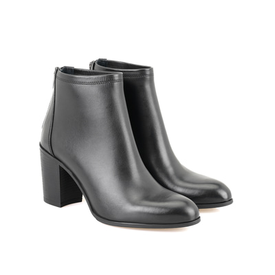 Siena Siyah Kadın Fermuarlı Deri Klasik Bot