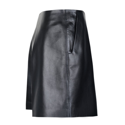 Silino Siyah Kadın Deri Şort