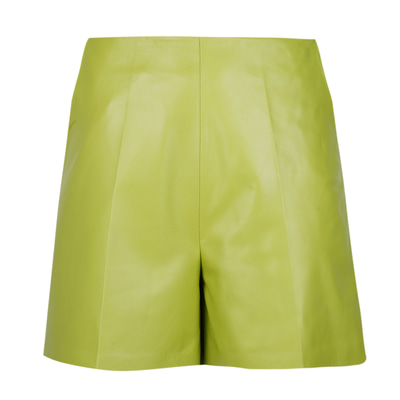 Silino Yeşil Kadın Deri Şort