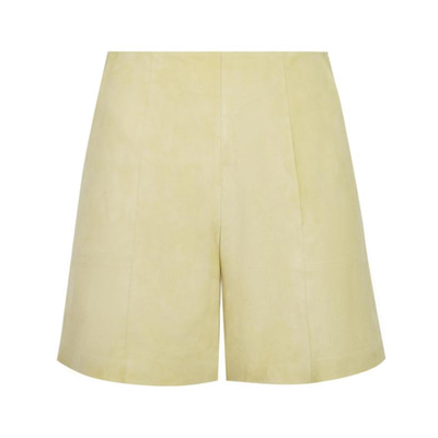 Silino Yeşil Kadın Süet Deri Mini Şort