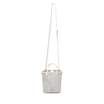 Silvia Beyaz Kadın Deri El Çantası 