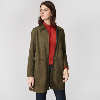 Simonetta Kadın Çift Taraflı Deri Pardösü