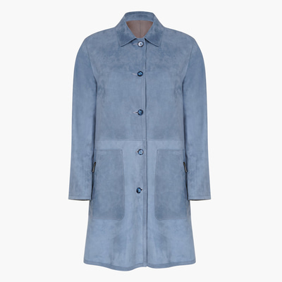 Simonetta Kadın Çift Taraflı Süet Deri Pardösü