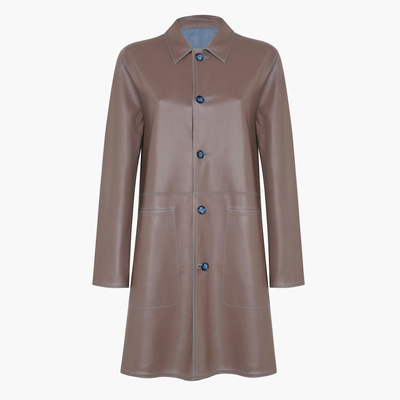 Simonetta Kadın Çift Taraflı Süet Deri Pardösü