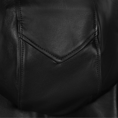 Siola Siyah Kadın Deri Mont