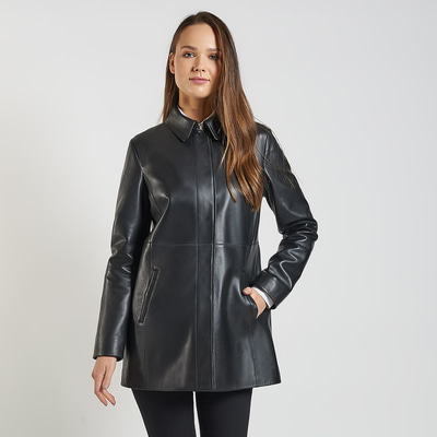 Siyah Aivy Kadın Deri Ceket