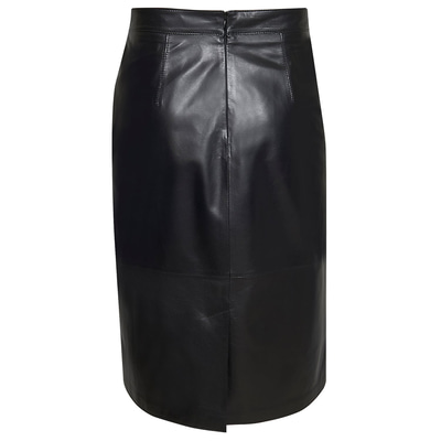 Siyah Alice Kadın Deri Kalem Etek