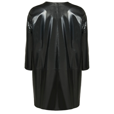 Siyah Amadora Kadın Deri Ceket