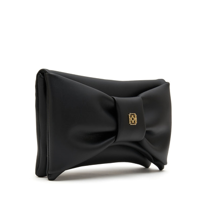 Siyah Amite Fiyonklu El Çantası