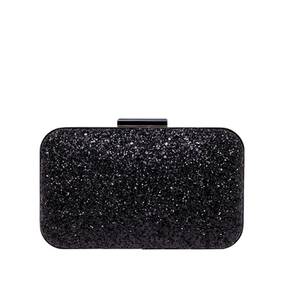 Siyah Arbre Zincir Detaylı Kadın Gece Çantası