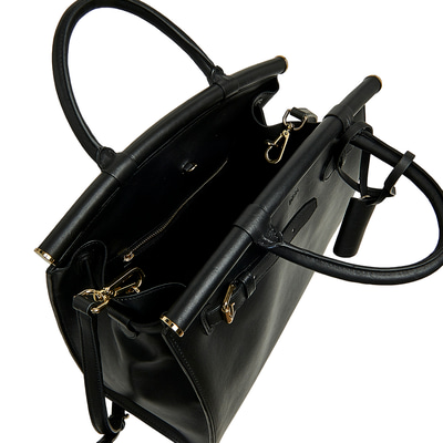 Siyah Aria Kadın Deri El Çantası