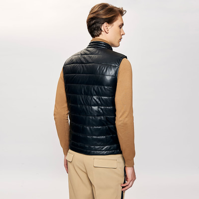 Siyah Arrigo Erkek Deri Şişme Yelek