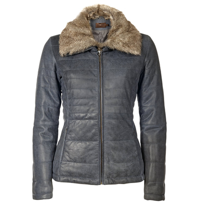 Siyah Benedetta Kadın Deri Kaban