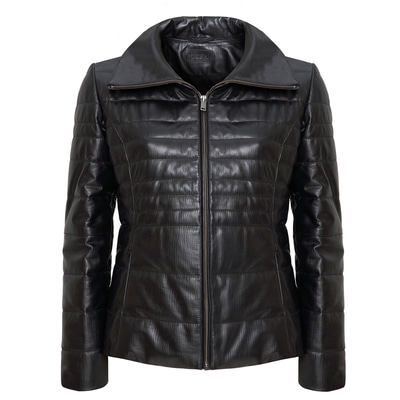 Siyah Benedetta Kadın Deri Mont