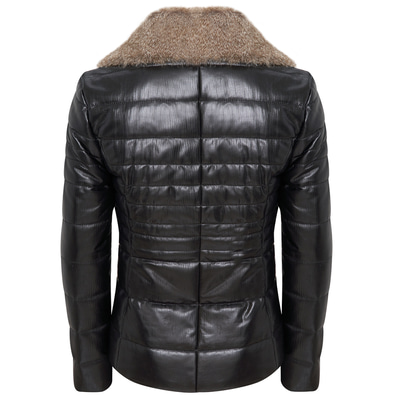 Siyah Benedetta Kadın Deri Mont