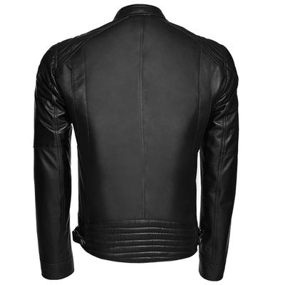 Siyah Benny Erkek Deri Mont