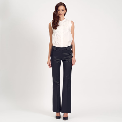 Siyah Boru Paça Kadın Pantolon