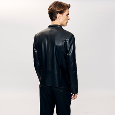 Siyah Brando Erkek Deri Mont