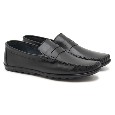 Siyah Castor Erkek Deri Loafer