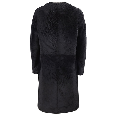 Siyah Celile Kadın Kürk Kaban