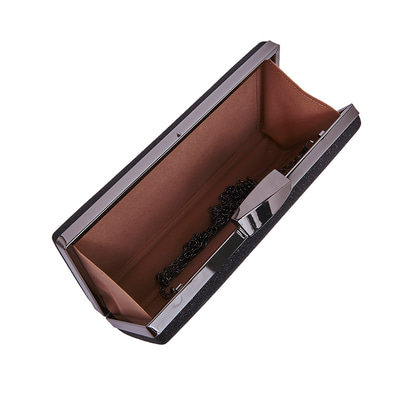 Siyah Daisy Zincir Detaylı Kadın Gece Çantası