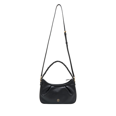 Siyah Dalya Kadın Deri Omuz Askılı Çanta