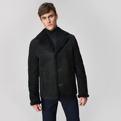 Siyah Diodoro Erkek Kürk Mont