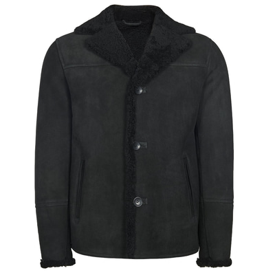 Siyah Diodoro Erkek Kürk Mont