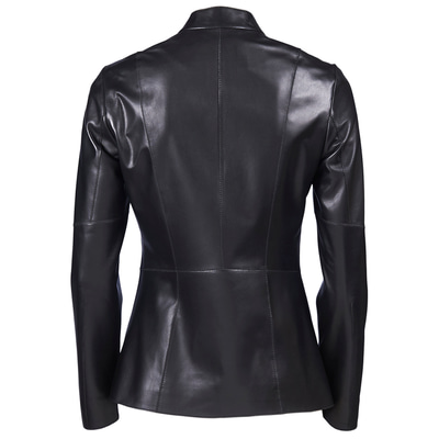 Siyah Duvessa Kadın Deri Ceket