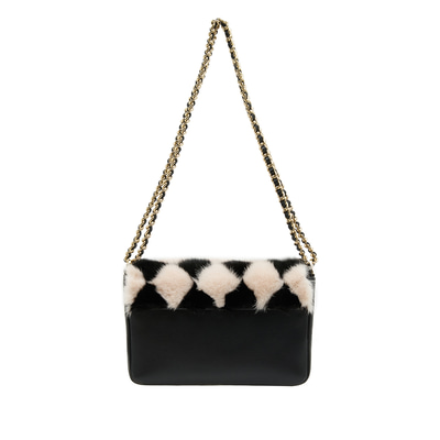 Siyah Eimer Kadın Zincir Detaylı Deri Omuz Çantası